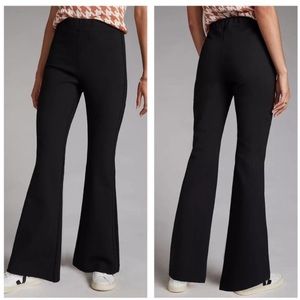 Anthropologie Black Maeve Ponte Flare Pants Size Small Worn Once